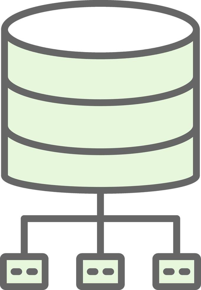 Database Architecture Fillay Icon Design vector