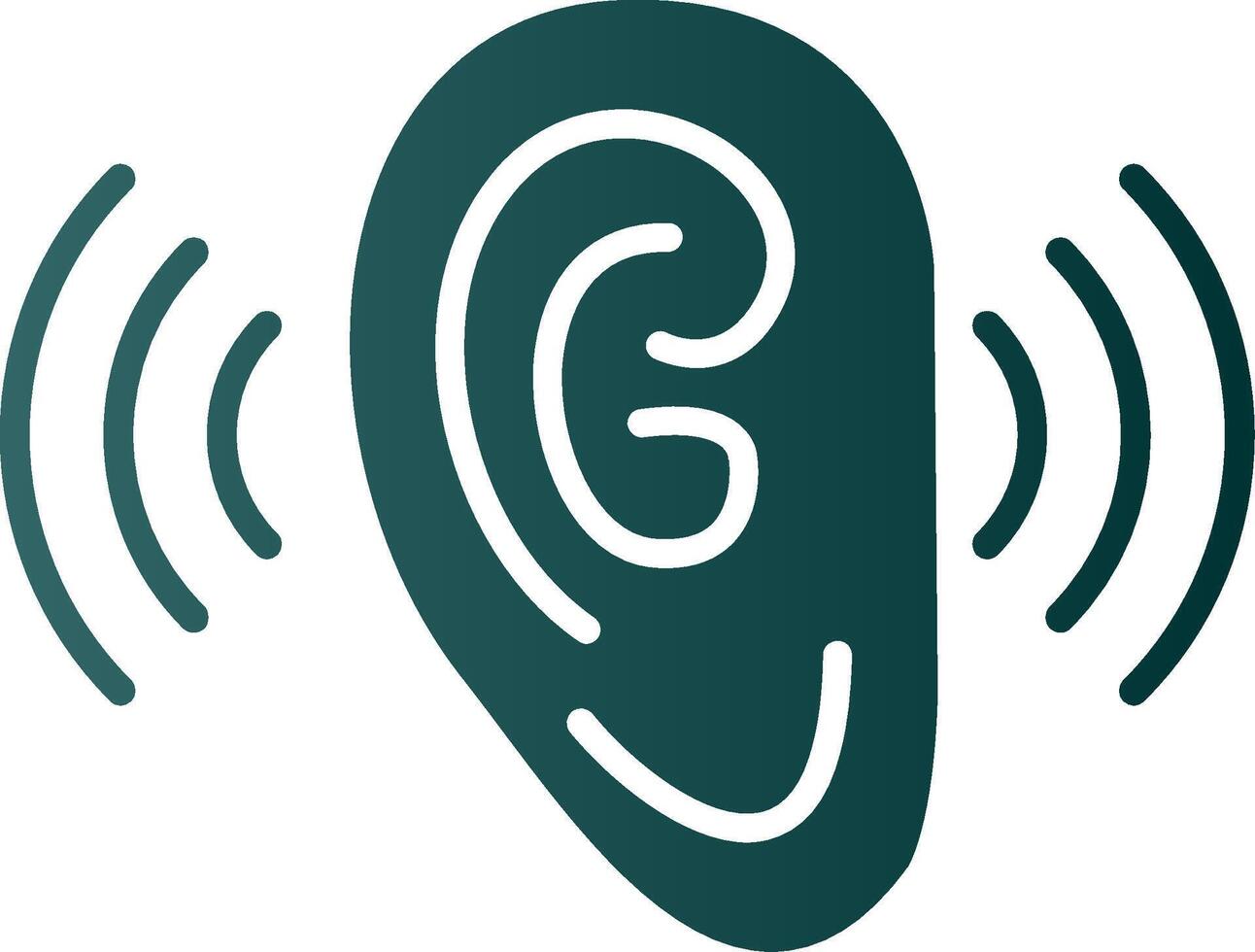 Listening Glyph Gradient Icon vector