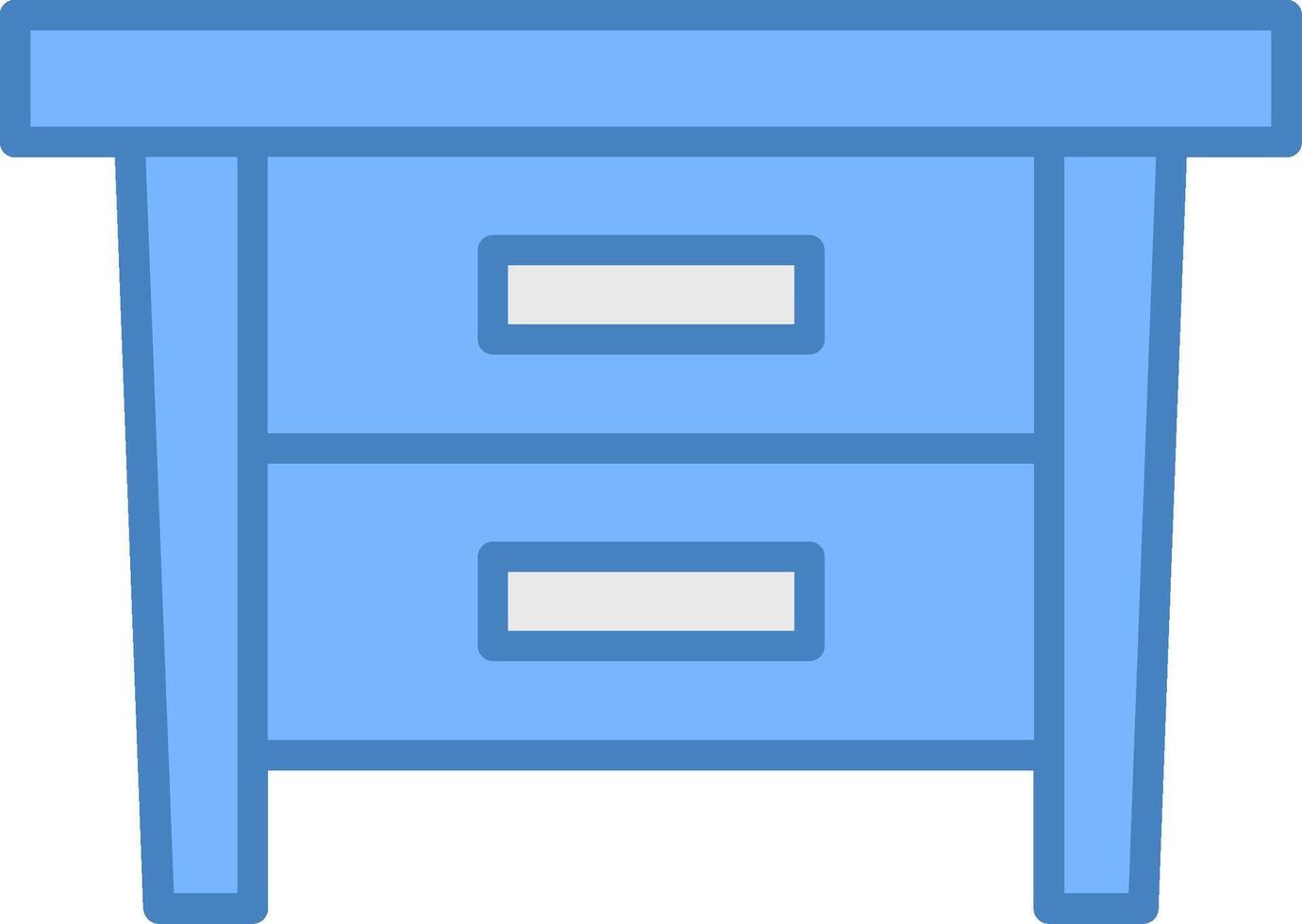 Side Table Line Filled Blue Icon vector