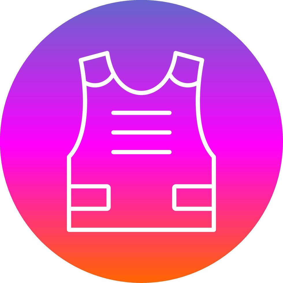 Armour Line Gradient Circle Icon vector