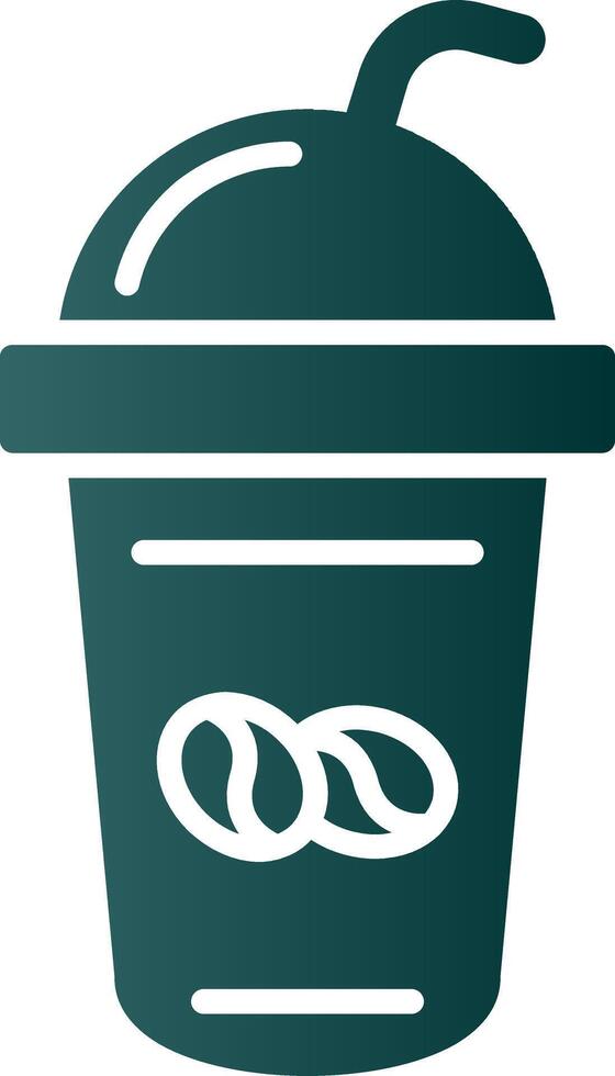 Coffee Shake Glyph Gradient Icon vector