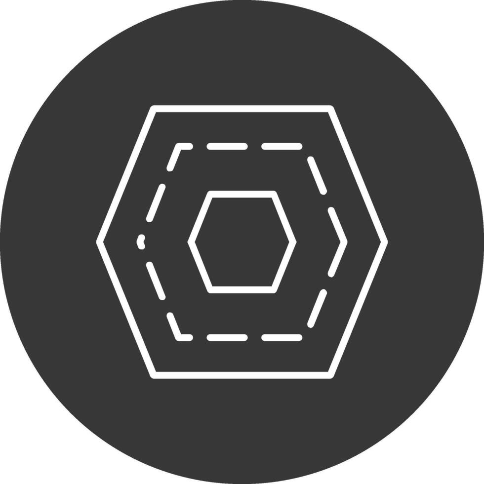 Nut Line Inverted Icon Design vector