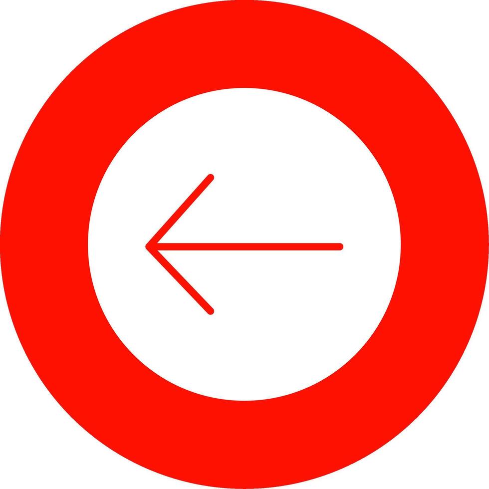 Left Arrow Multi Color Circle Icon vector