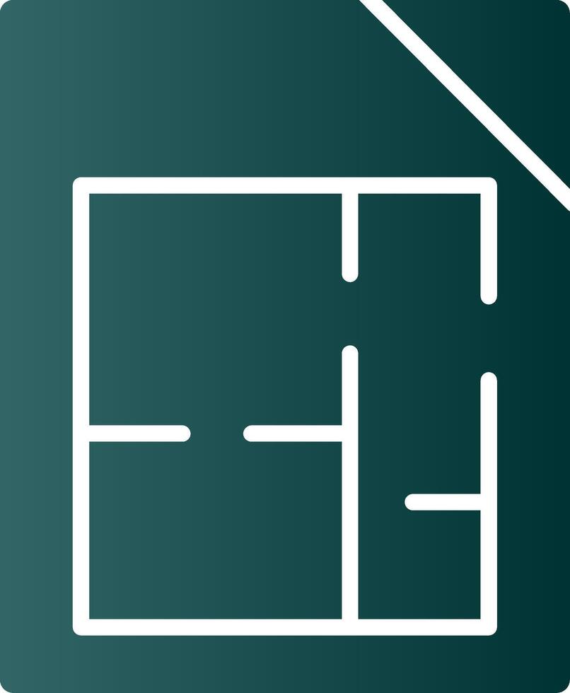 Floor Plans Glyph Gradient Icon vector