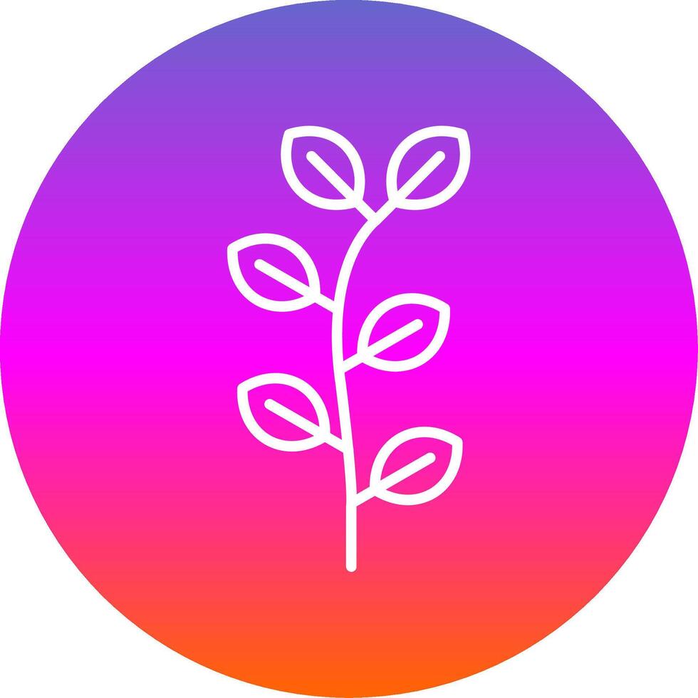 Eucalyptus Line Gradient Circle Icon vector