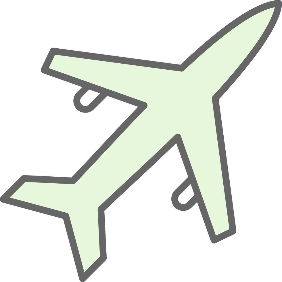 Old Plane Fillay Icon Design vector