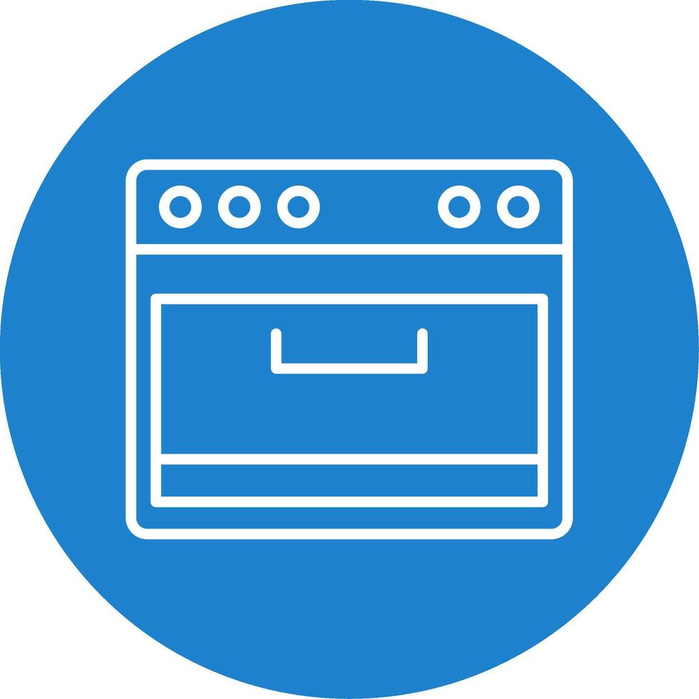 Cooking Stove Multi Color Circle Icon vector