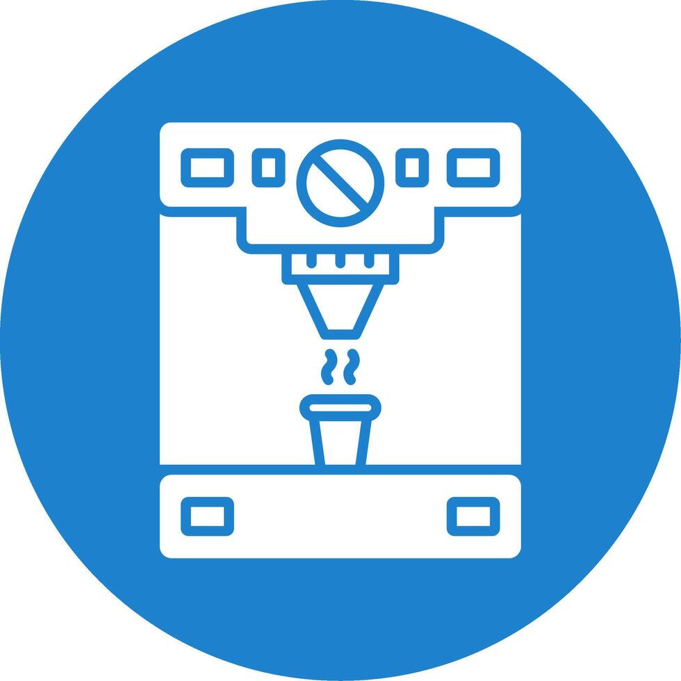 Coffee Machine Multi Color Circle Icon vector