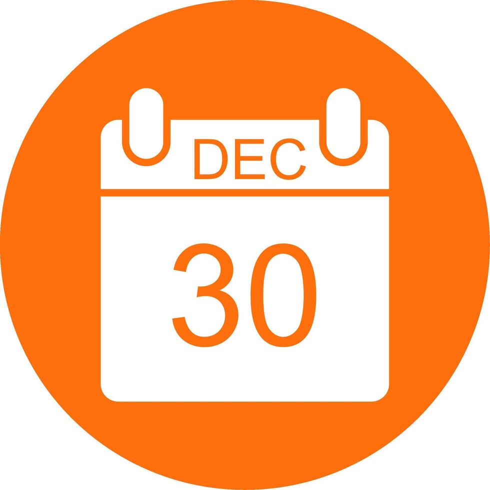 December Multi Color Circle Icon vector