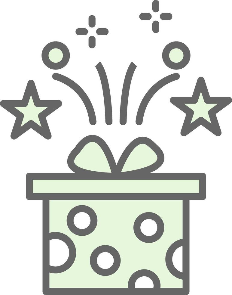 Gift Fillay Icon Design vector