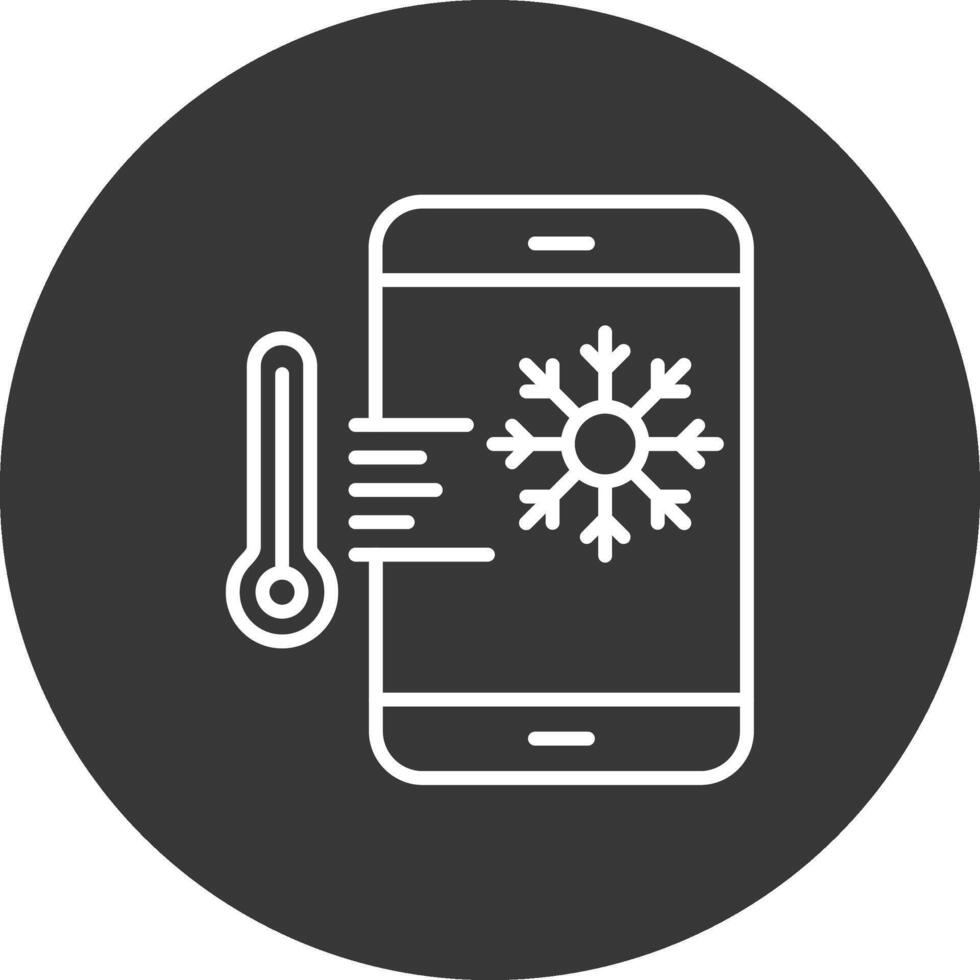 Thermostat Line Inverted Icon Design vector