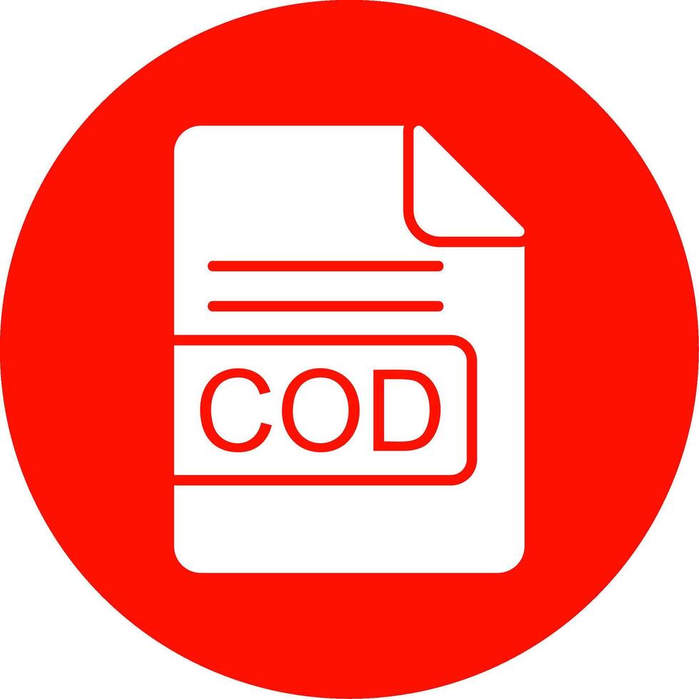 COD File Format Multi Color Circle Icon vector