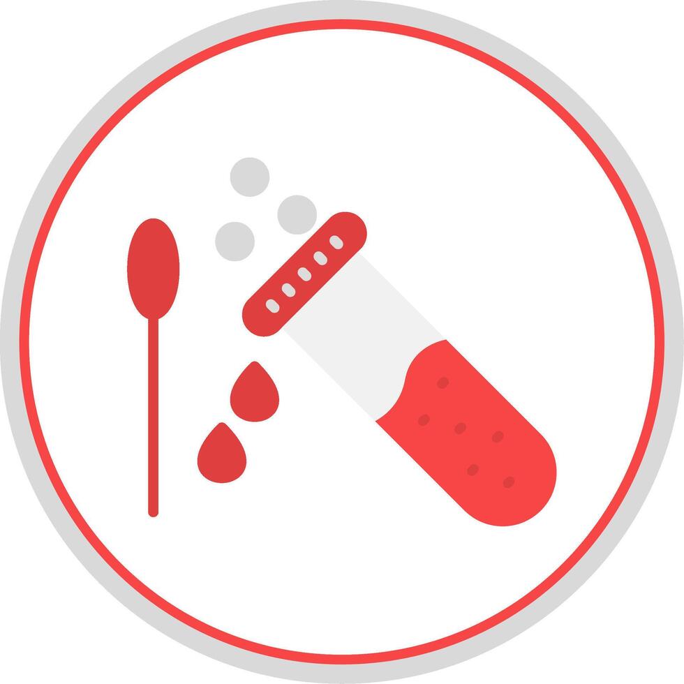 Test Tube Flat Circle Icon vector