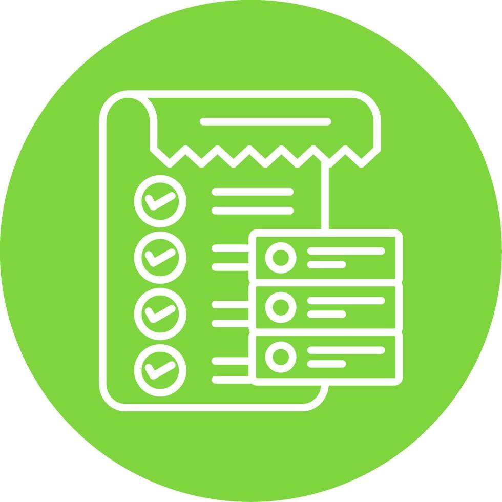 Data List Multi Color Circle Icon vector