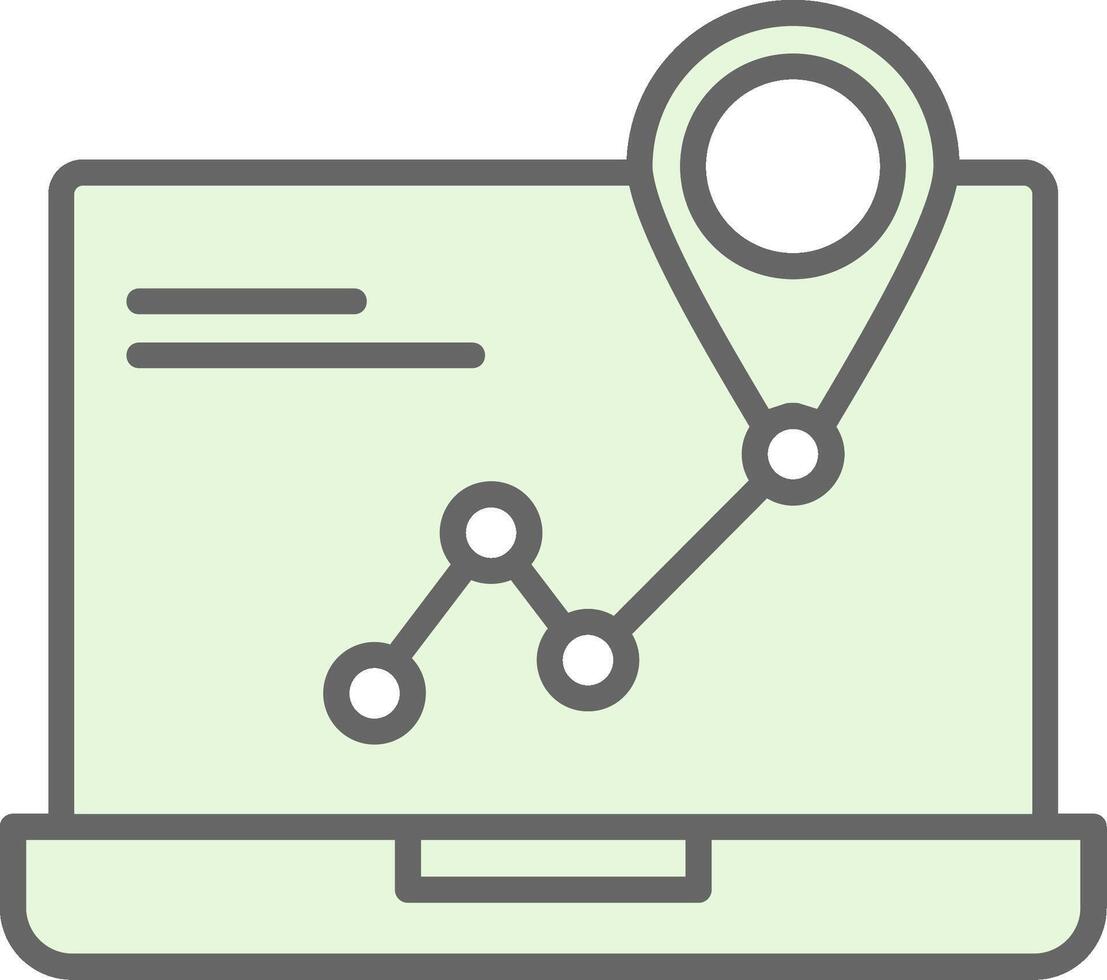 GPS Navigation Fillay Icon Design vector