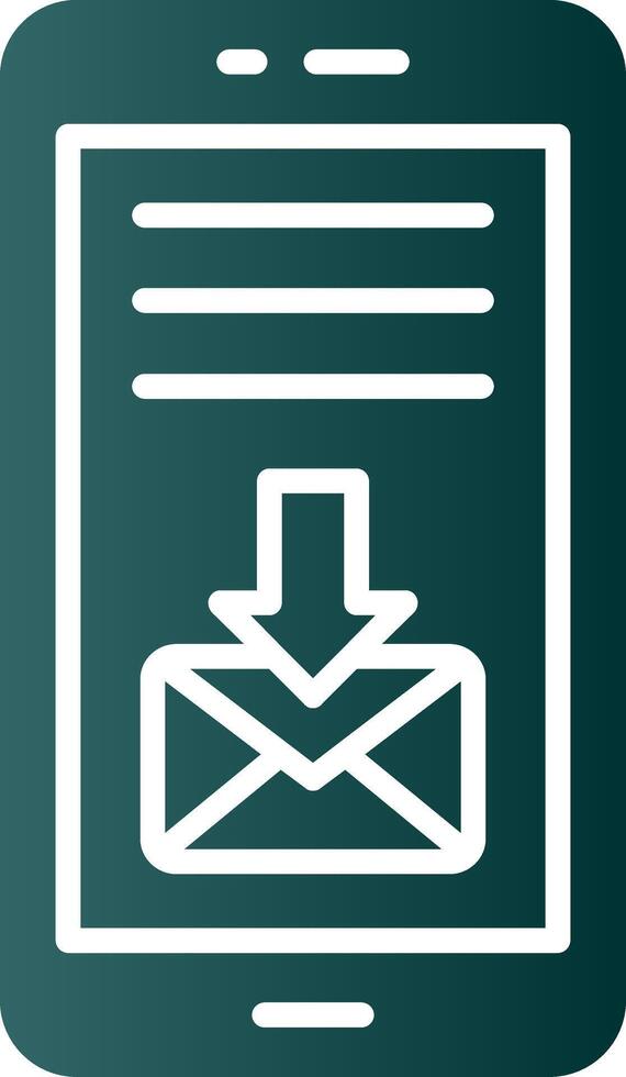 Mail Glyph Gradient Icon vector