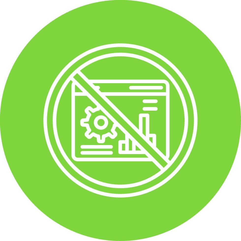 Prohibited Sign Multi Color Circle Icon vector