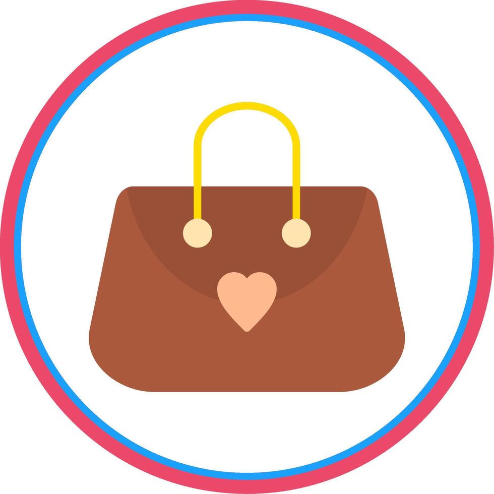 Purse Flat Circle Icon vector
