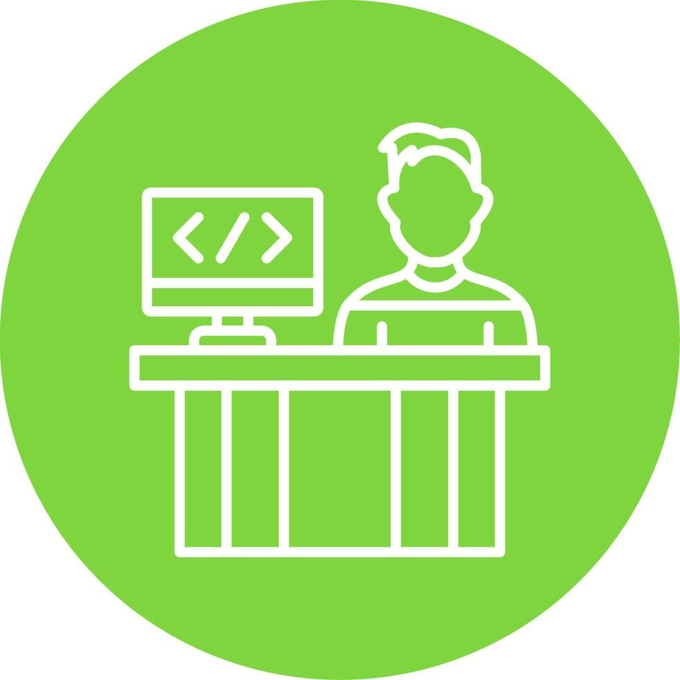 Programmer Multi Color Circle Icon vector