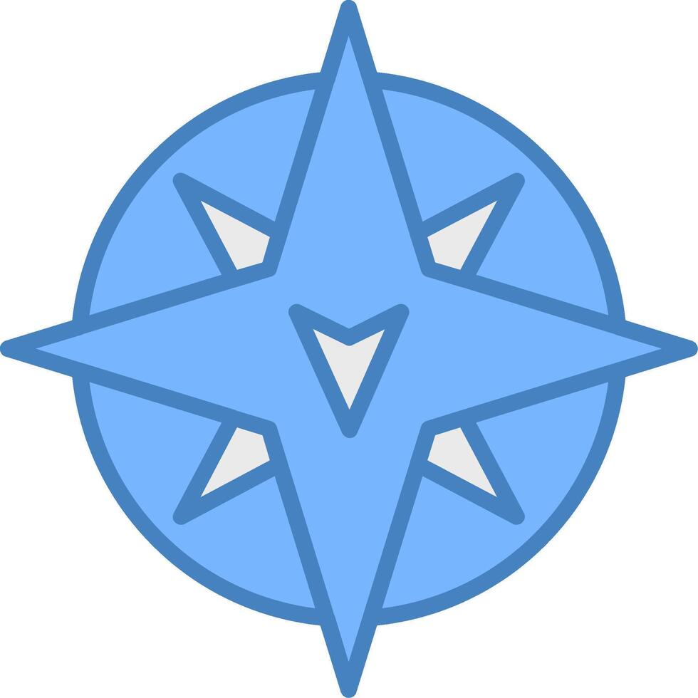 South Line Filled Blue Icon vector