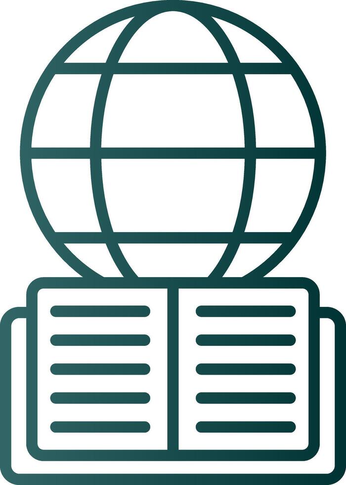 Ebook Line Gradient Icon vector