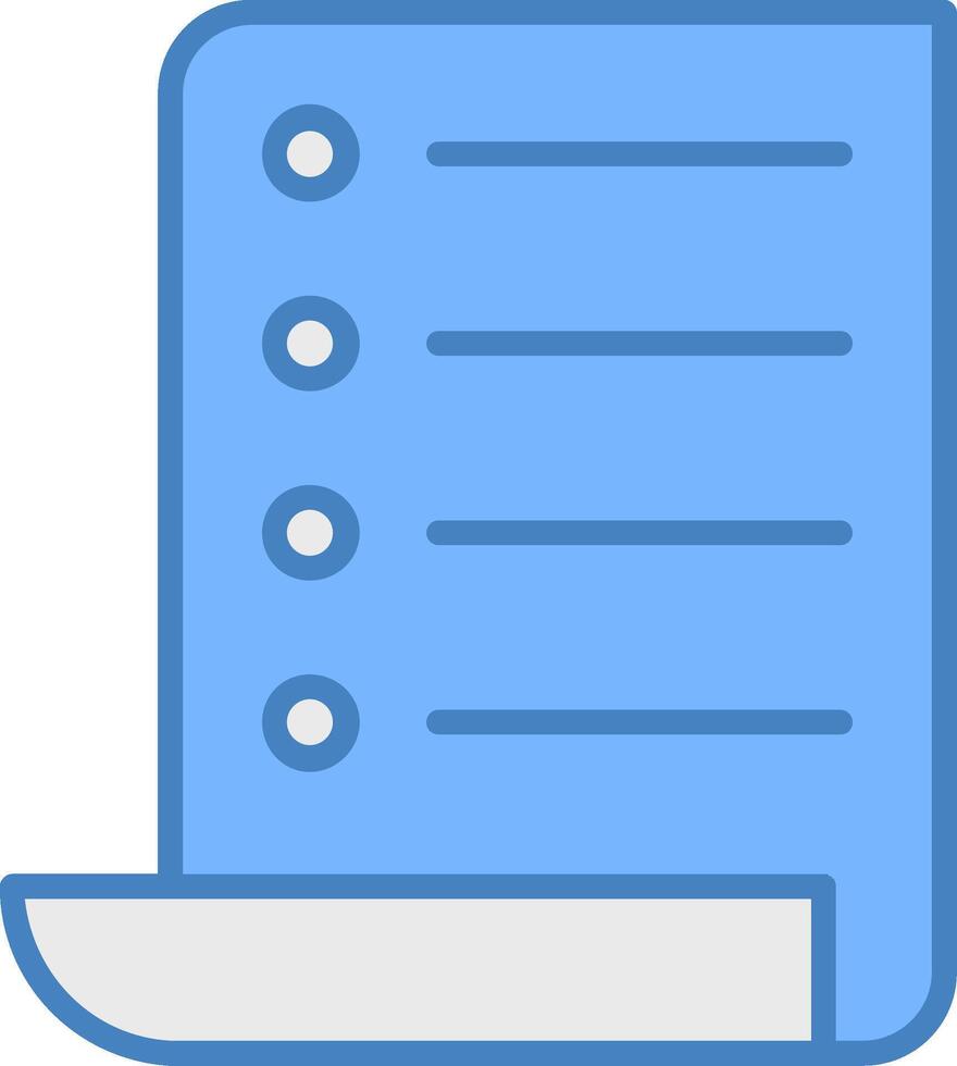 E Bills Line Filled Blue Icon vector