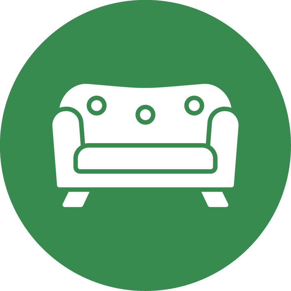 sofá multi color circulo icono vector