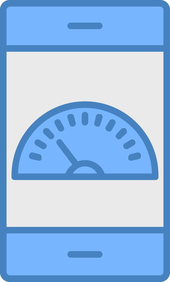 Dashboard Line Filled Blue Icon vector