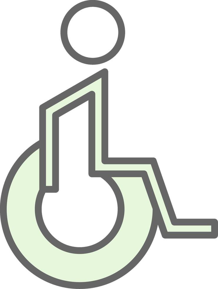 Handicaped Patient Fillay Icon Design vector