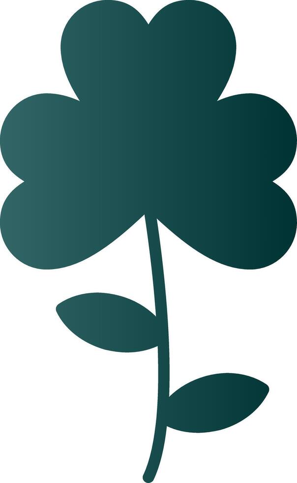 Clover Glyph Gradient Icon vector