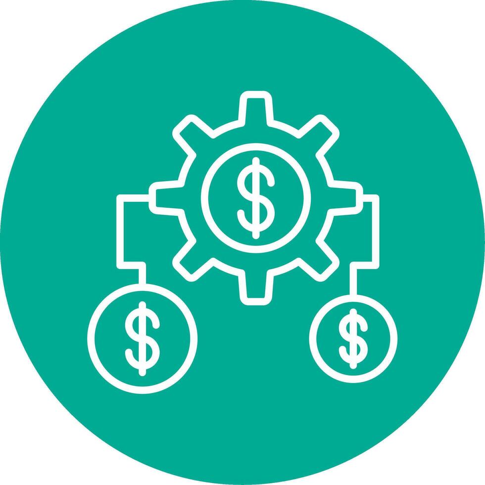 Money Expert Multi Color Circle Icon vector