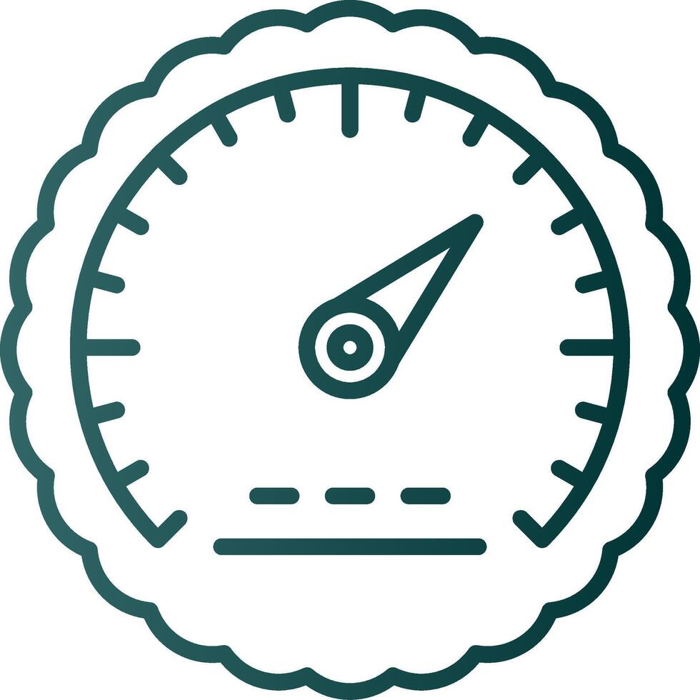 Pressure Gauge Line Gradient Icon vector