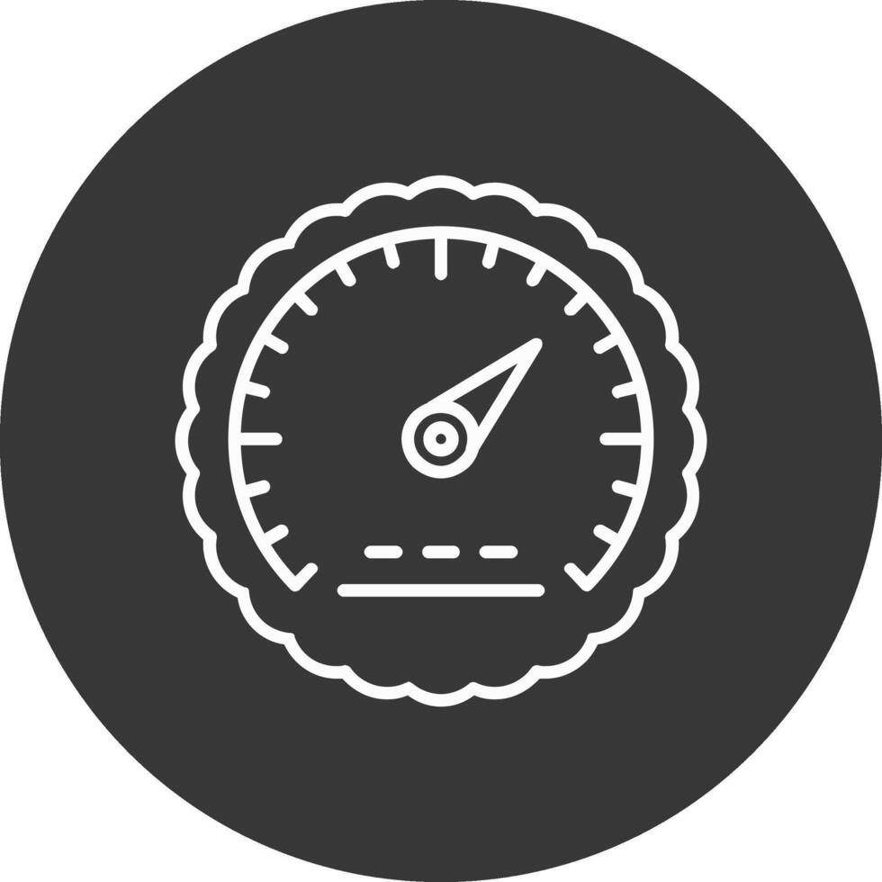 Pressure Gauge Line Inverted Icon Design vector