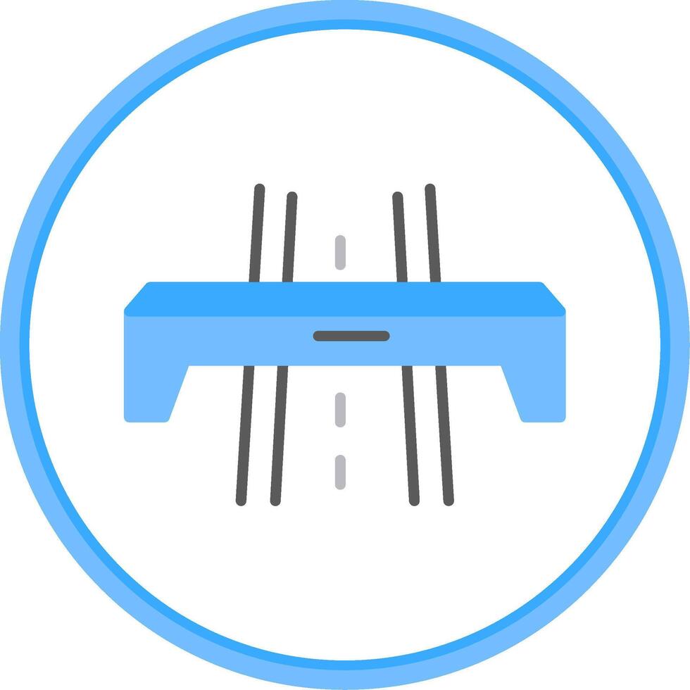 Motorway Flat Circle Icon vector