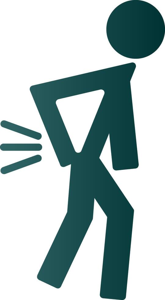 Chronic Pain Glyph Gradient Icon vector