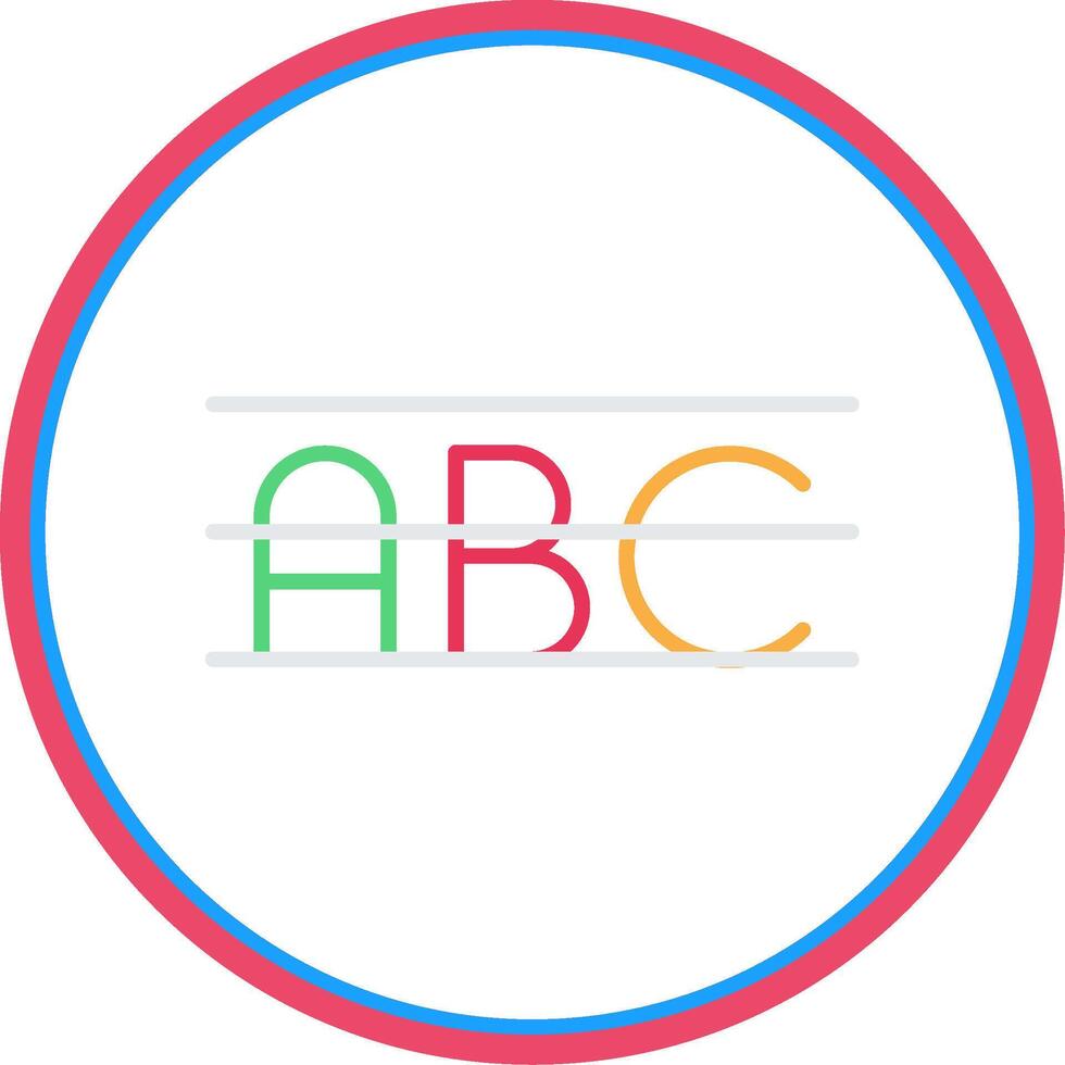 Alphabet Flat Circle Icon vector
