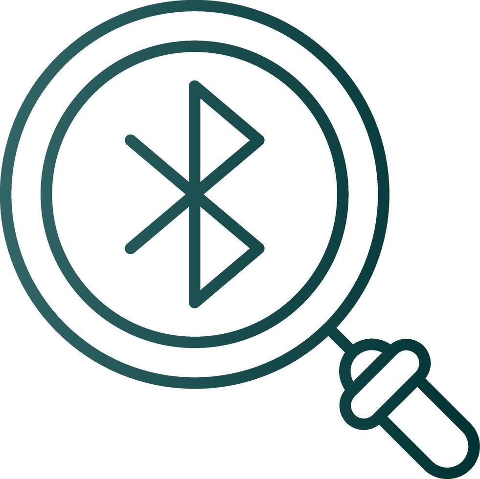 Bluetooth Line Gradient Icon vector