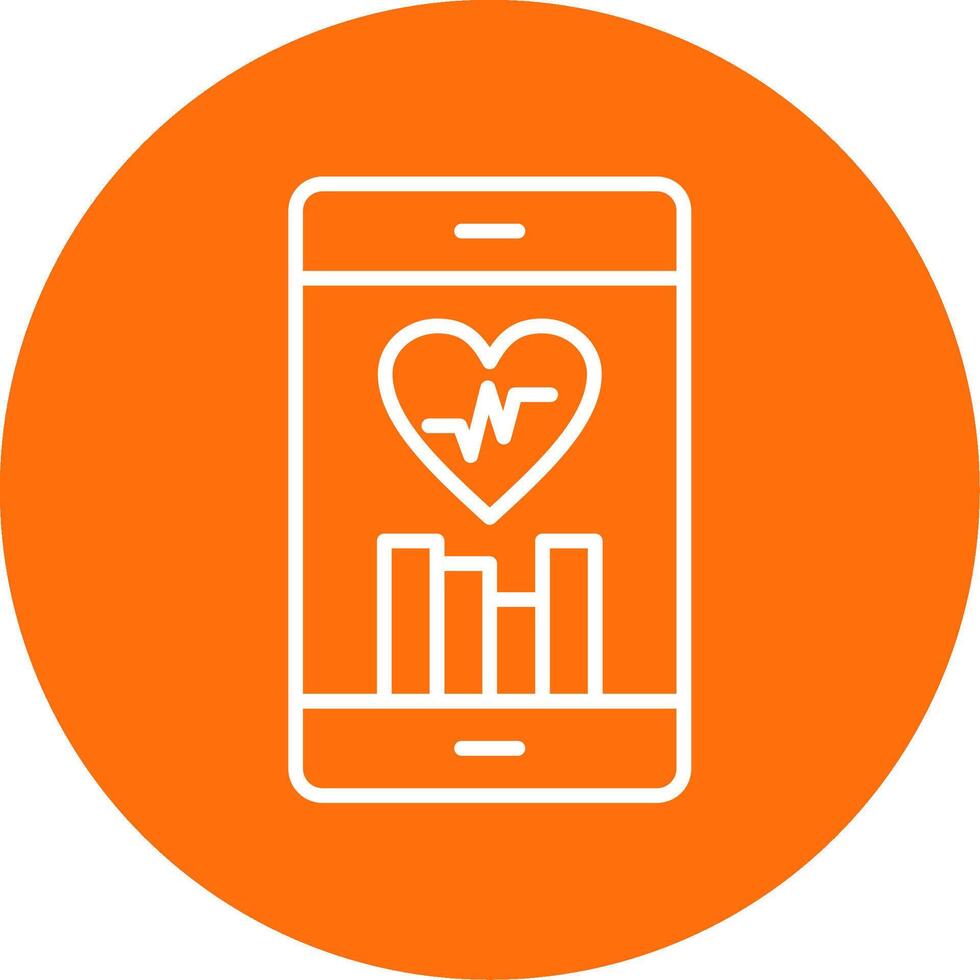 Fitness App Multi Color Circle Icon vector