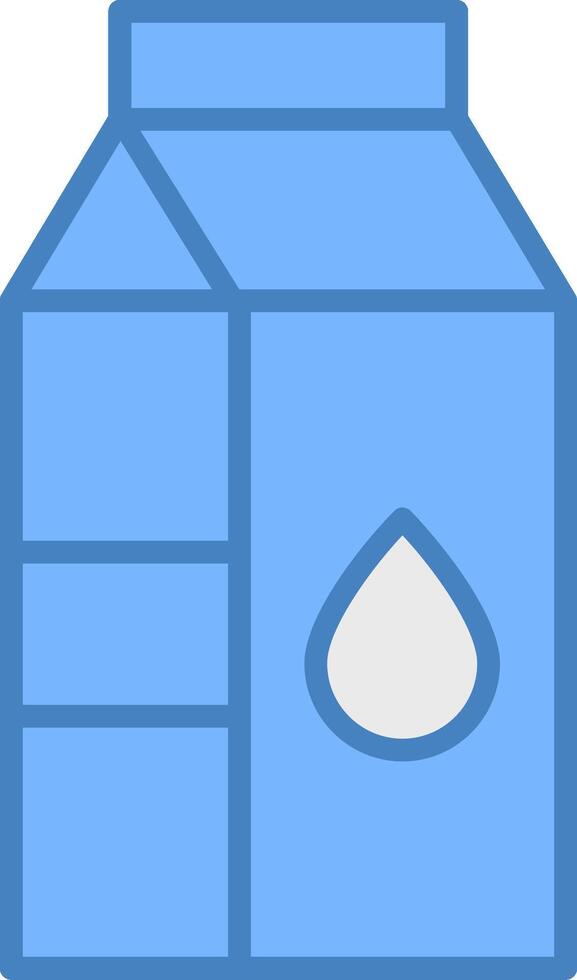Milk Carton Line Filled Blue Icon vector