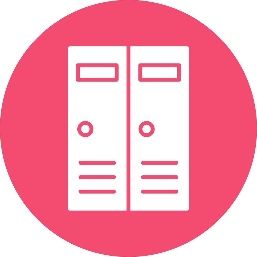 Lockers Multi Color Circle Icon vector