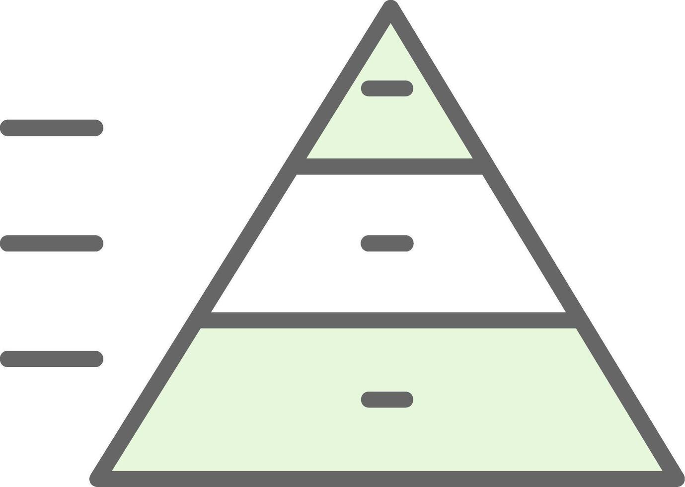 Pyramid Chart Fillay Icon Design vector