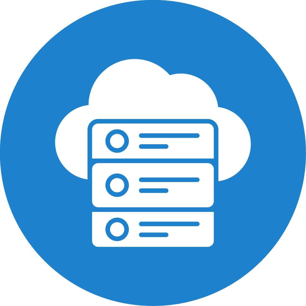 Cloud Data Multi Color Circle Icon vector