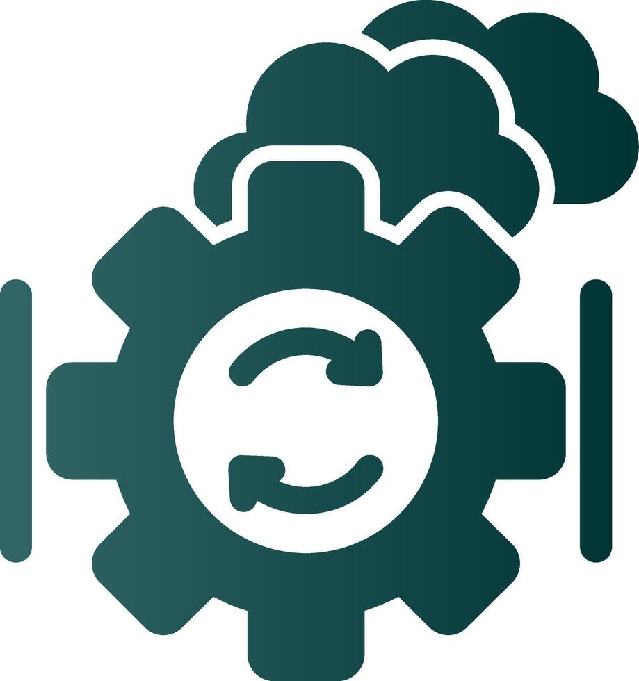 Backup And Recovery Glyph Gradient Icon vector
