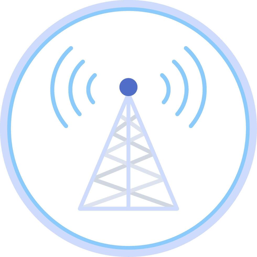 Radio Tower Flat Circle Icon vector