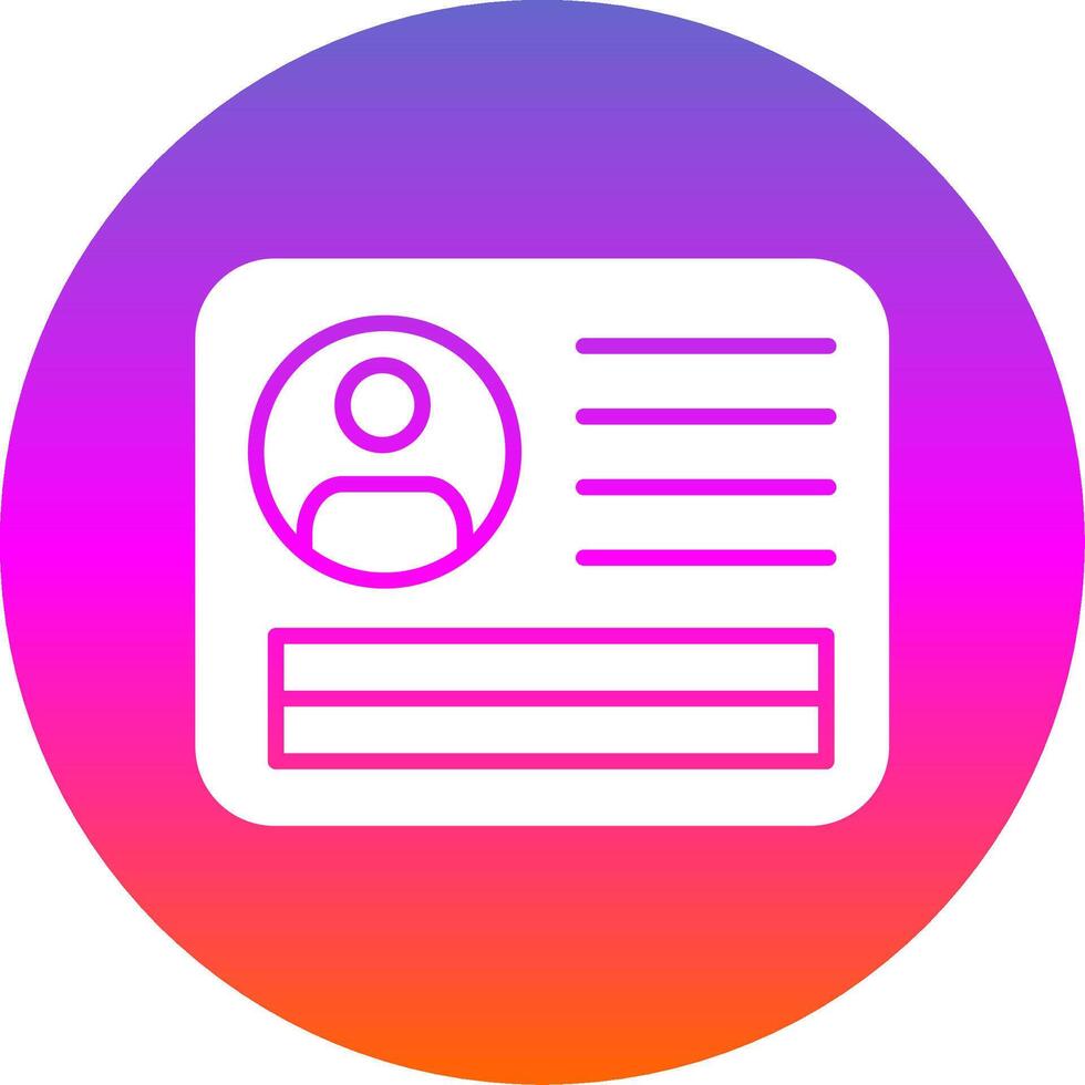 Pass Glyph Gradient Circle Icon Design vector