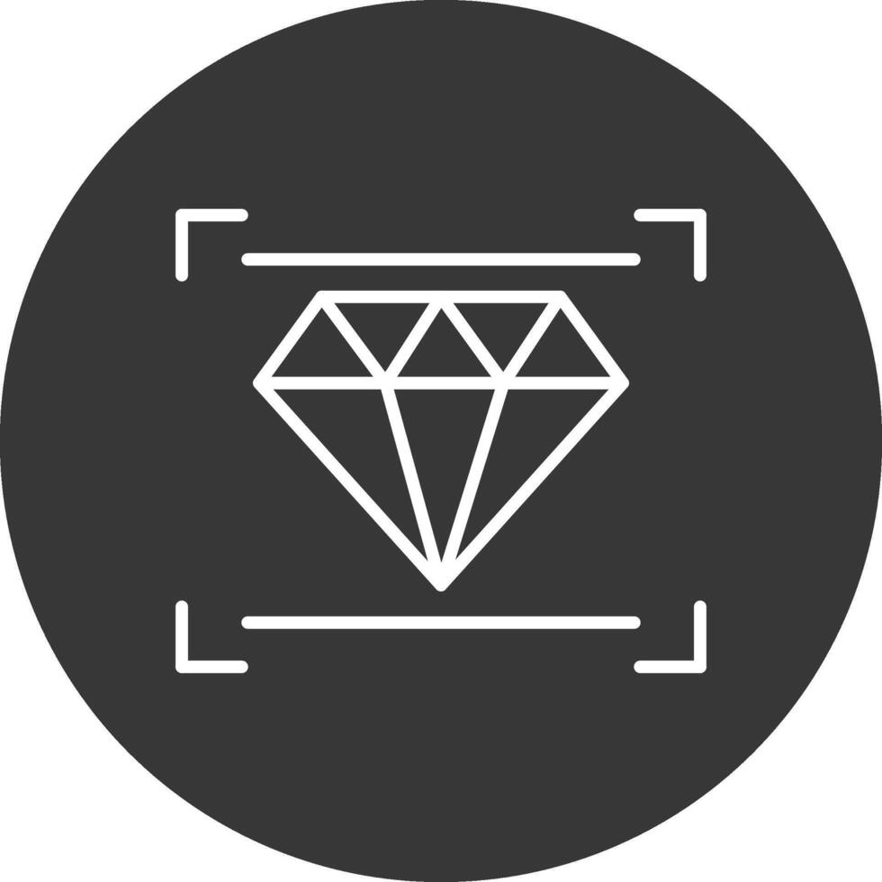 Diamond Line Inverted Icon Design vector