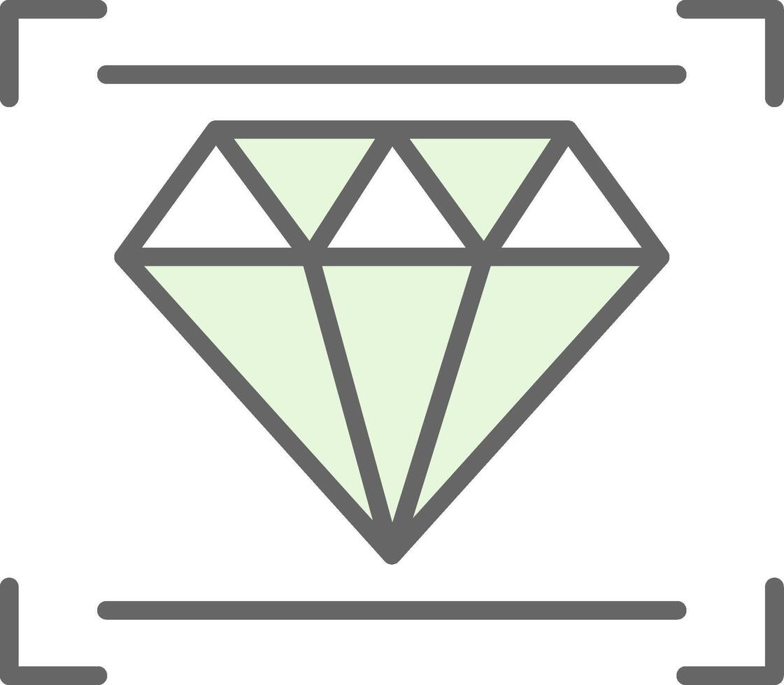 Diamond Fillay Icon Design vector