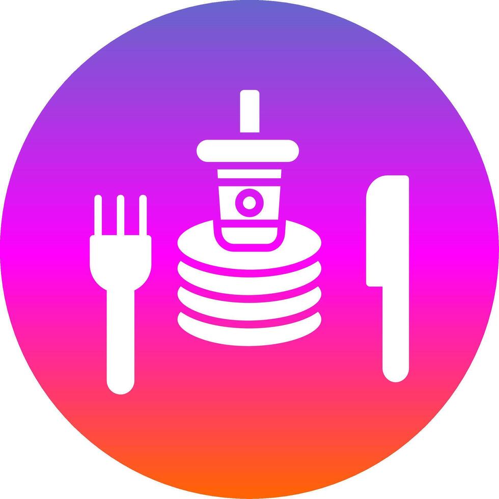 Tableware Glyph Gradient Circle Icon Design vector