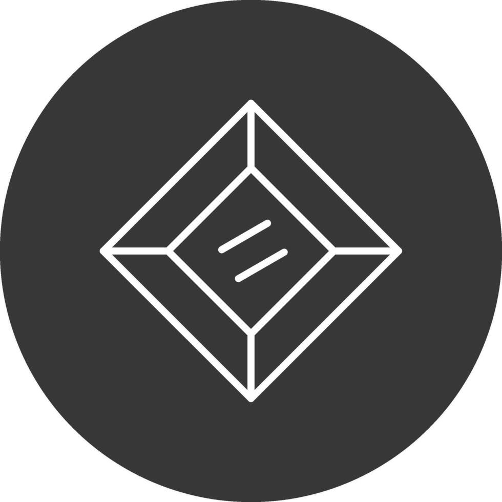 Gem Line Inverted Icon Design vector