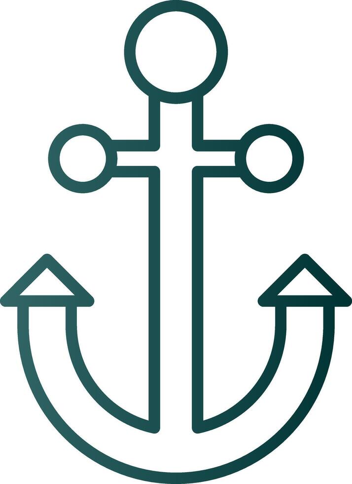 Anchor Line Gradient Icon vector